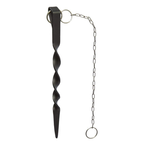 Black Powder Coated Iron Rain Chain Anchoring Stake with Stainless Steel Chain